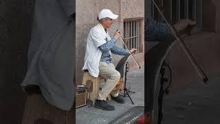 Музыкальная пила. Сергей Вяткин. Musical Saw. Sergey Vyatkin. Moscow, Street Music, Busker. 2023