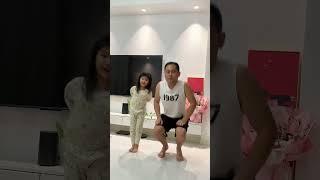 The father and child show the funny movement and play games with the other activities #funny #shorts