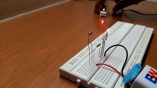 'LDR Circuit' / 'Light Sensor'on Breadboard.