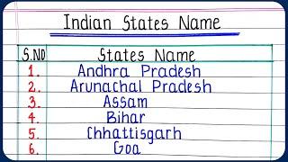 Indian states name | 28 States name of India | State name | indian states names in english