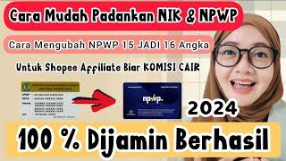 LANGSUNG BERHASIL  CARA PADANKAN NIK DAN NPWP PAKAI HP / SHOPEE AFFILIATE PROGRAM