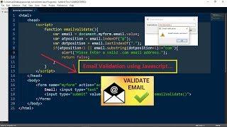 Email validation in Javascript in Hindi 2019 | How to validate an email address