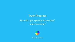 How do I get a picture of my class’ understanding?  - Track Progress on Diagnostic Questions