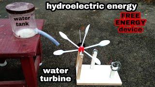 how to make hydro electricity generation at home | free energy school project