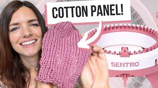 HOW DO YOU MAKE A COTTON PANEL ON A SENTRO KNITTING MACHINE?