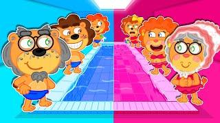 Liam Family USA | Pink and blue pool | Family Kids Cartoons