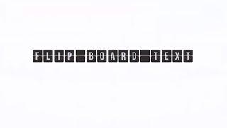 Flip Board Text ( After Effects Template ) @aetemplates