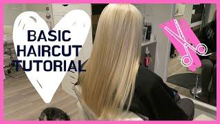 BLUNT HAIRCUT TUTORIAL \\ BEAUTY SCHOOL BASICS