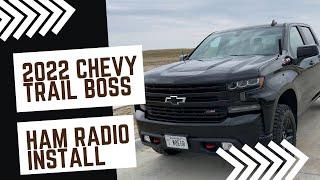 2022 Chevy Trail Boss Ham Radio Install - COMPACTenna mounting and Firewall Passthrough