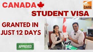 Successful Canada Visa granted  in just 12 Days | September - 2023 | Canada Study Visa