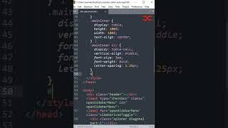 Sidebar Toggle Menu | HTML CSS