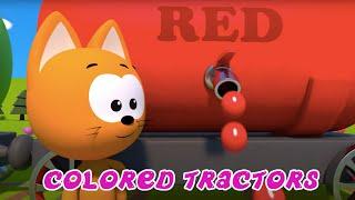 Meow meow Kitty Games -  Tractors and color balls  Learn colors!