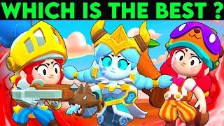 Brawl Stars All Jessie Skin Comparison Skadi Jessie Vs Dragon Knight Jessie Vs Tanuki Jessie