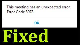 Fix ZOOM Cloud Meetings - This Meeting Has An Unexpected Error. Error Code- 3078 || Android & Ios