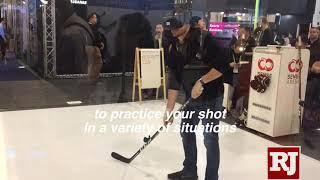 Virtual hockey trainer at CES in Las Vegas