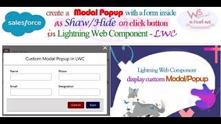 How to Create a Modal Popup With a Form Inside on Click Button in Lightning Web Component - LWC