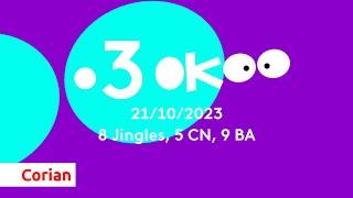 Okoo (france•3) 21/10/2023 - 8 Jingles, 5 CN, 9 BA