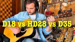 Martin D18 vs Martin HD28 vs Martin D35