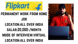 Flipkart Work From Home Job | 12th Pass Job | Pan India Hiring | Online Work 2024 | Freshers Jobs