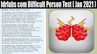 Idrlabs com Difficult Person Test ( Jan 2021) Want To Know Your personality? Must Watch!