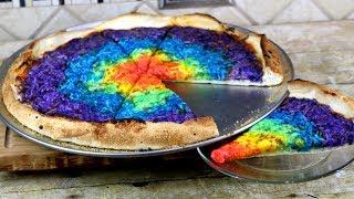 Rainbow Pizza with Homemade Dough from Scratch | FunFoods