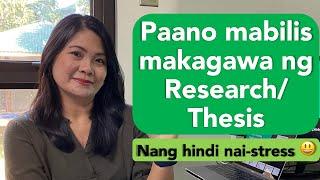 Research/Thesis Writing: 8 Tips paano gumawa nang mabilis at maayos
