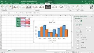 How to change Column Width in Chart in Excel