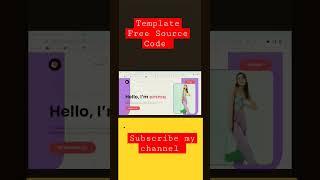 Free Template Source Code ||Personal Portfolio Website Using HTML & CSS With Source Code  #shorts