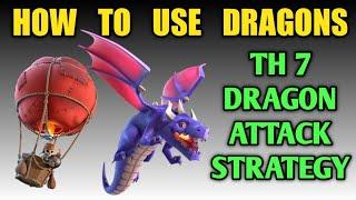 Th 7 dragon attack strategy| How to use dragon at th7 | clash of clans malayalam