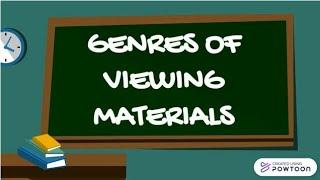 Genres of Viewing Materials