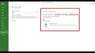Install Microsoft Project Professional 2013 Full Version Product Activated