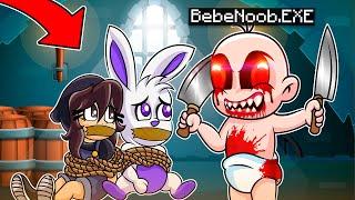 BEBE NOOB.EXE SECUESTRO A SUS AMIGOS¿SOBREVIVIRAN? BEBE NOOB VS BEBE NOOB.EXE MINECRAFT