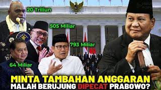 KERJANYA BELUM JELAS SUDAH BANYAK MAUNYA!? Deretan Menteri Kabinet Prabowo Minta Tambahan Anggaran