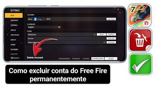 Como excluir conta do Free Fire permanentemente || Excluir conta Garena Free Fire