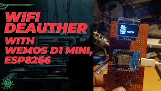 WIFI DEAUTHER WITH ESP8266 ,WEMOS D1 MINI | EASIEST METHOD | #embeddedsystem #esp8266 #wifihacking