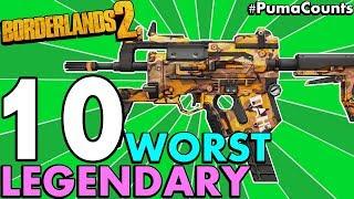 Top 10 Worst Legendary Guns and Weapons in Borderlands 2 (Worst Legendaries Redux) #PumaCounts