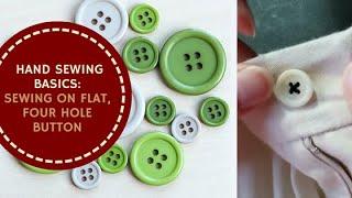 How to Sew on a Flat, Four Hole Button | MadamSew