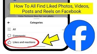 How To All Find Liked Photos, Videos, Posts and Reels on Facebook - 2024