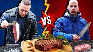 Brutális steak párbaj  Tibi vs Miki ️ 3 fajta steak faszenes grillen️