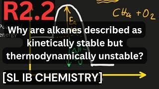 R2.2 Why are alkanes kinetically stable but thermodynamically unstable? [SL IB CHEMISTRY]