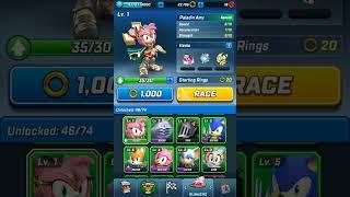 sonic Forces Speed Battle upgrade paladin Amy from level 1 to level 2