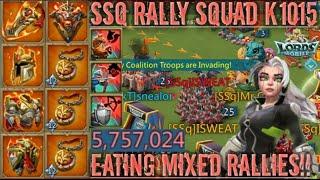 lords mobile: MYTHIC RALLY TRAP VS SSQ RALLY SQUAD 1900% INCOMING! T3 EMPEROR TRAP VS K611! SAVAGE 