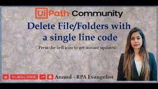 Delete all file/folders with a single line code | UiPath + vb.net | Anmol