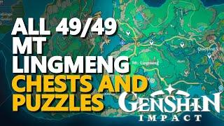 All Mt Lingmeng Chests and Puzzles Genshin Impact