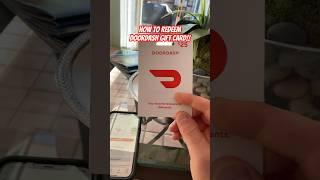 How To Redeem DoorDash Gift Card!! #shorts