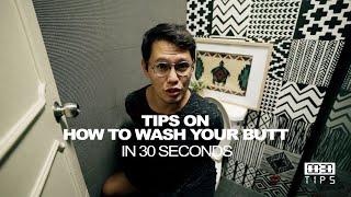 How to Poop and clean yourself with a Bidet - 30 Second Tips