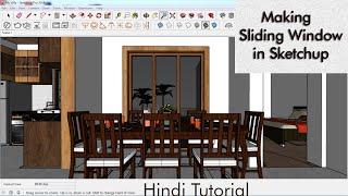 MAKING SLIDING WINDOW IN SKETCHUP PRO