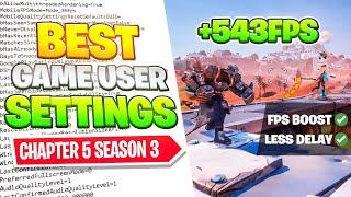 The BEST Game User Settings in Fortnite Chapter 5 SEASON 3!  (High FPS & Fix STUTTER)