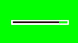 Black and White Loading bar timer for 3 second - Green Screen