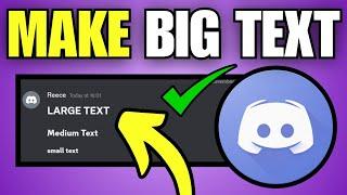 How To Make BIG Text in Discord (Send Bold & LARGE Text)